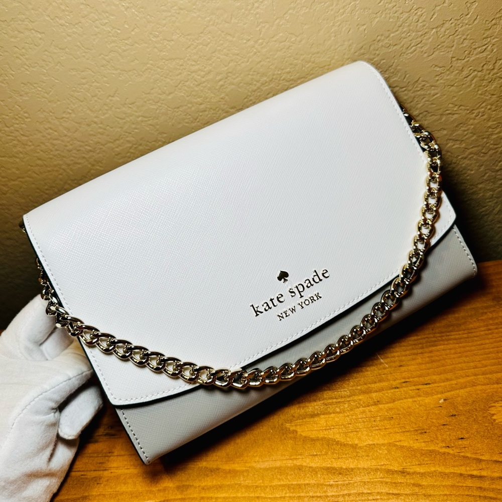 NWT! Kate Spade Carson Nimbus Colorblock Leather Convertible Bag - Picture 4 of 17